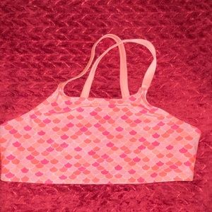 Girls swimming suit top , mermaid pattern , only worn a couple times